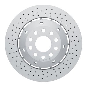 Audi RS6 Brake Rotor (1) - Right Rear - R1 Concepts - Drilled Carbon Alloy GeoMET - `03-`04